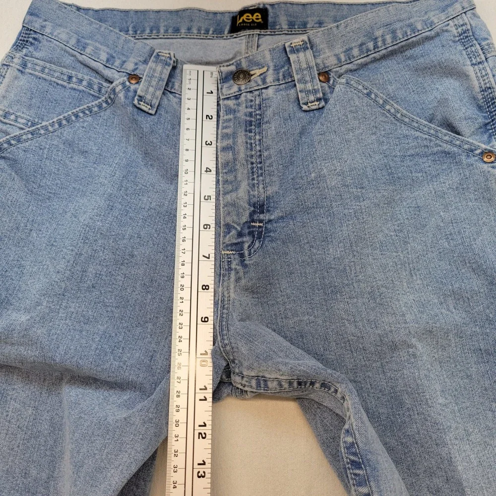 Lee Carpenter Jeans Mens 32x30 Blue Loose Fit Dungarees Workwear Utility